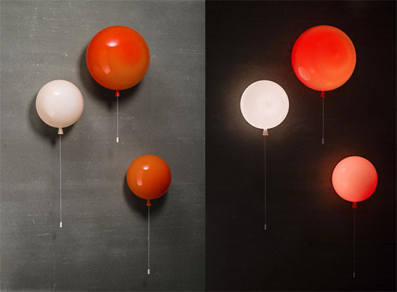 Разиграни светилки во форма на балони со хелиум