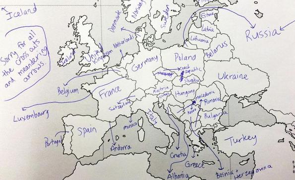 Европската географија според Американците