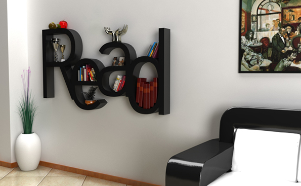 Убави букви трансформирани во уникатен и елегантен мебел за домот