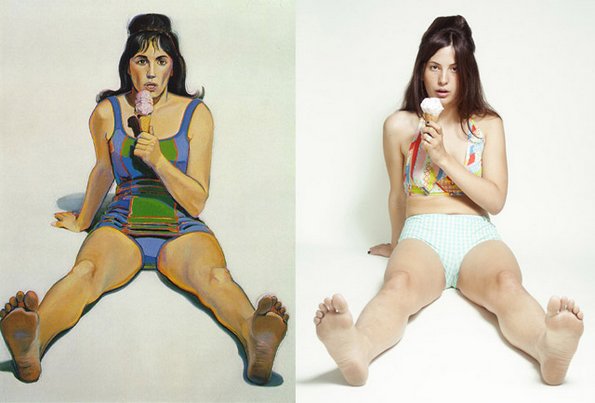 „Девојката со сладоледот“, Вејн Тибу - преработено од Стефани Гоно