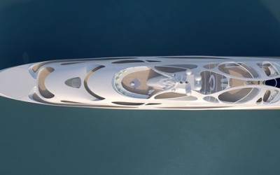 Футуристичка луксузна јахта, која нуди рајска пловидба
