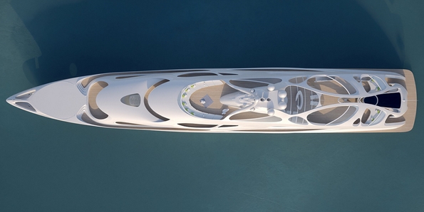 Футуристичка луксузна јахта, која нуди рајска пловидба 