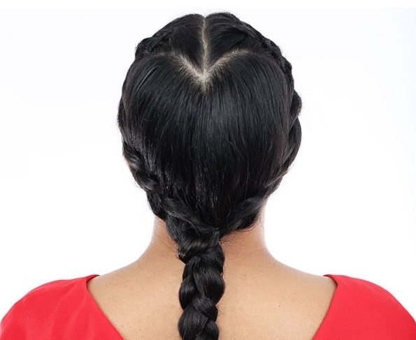 Плетенка во облик на срце за романтичен изглед