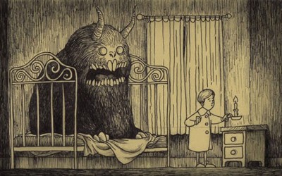 Артист црта застрашувачки сцени со чудовишта кои изгледаат како да се директно извлечени од детските кошмари