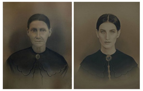 Оваа фотографка совршено ги обновува старите семејни портрети