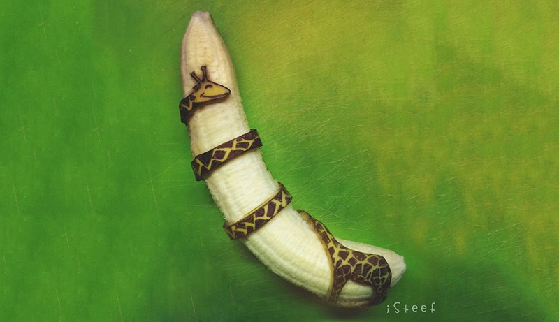 Банани претворени во фантастични уметнички дела