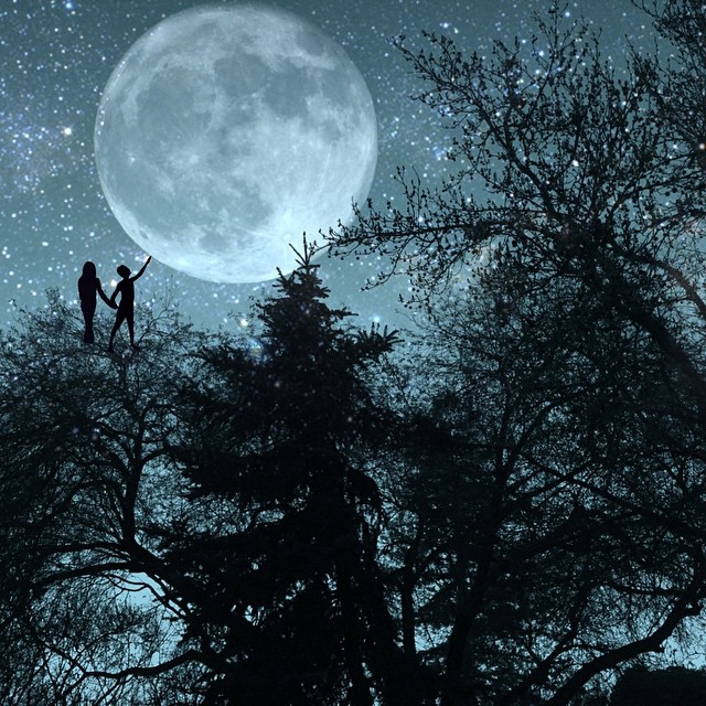 (1) Мајка креира надреални пејзажи со силуети од нејзините деца со помош на ајфон