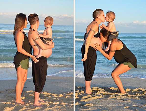 Лезбејски пар преку фотографии од својата бременост ја сподели радоста на мајчинството
