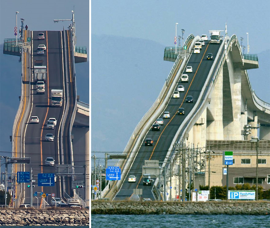 (2) Мост во Јапонија кој изгледа како луда железница