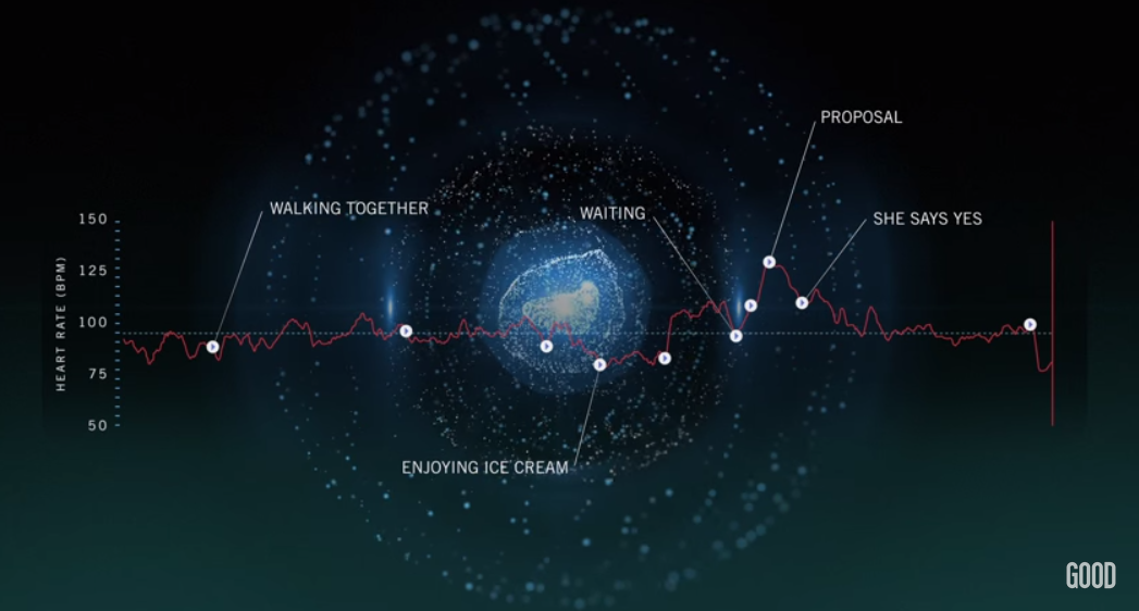 (1) Како изгледа срцебиењето на маж додека ја запросува својата девојка?