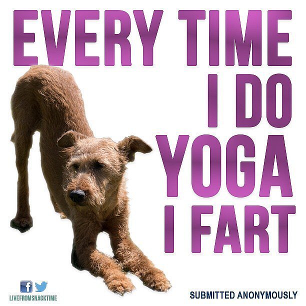 Секој пат кога вежбам јога, прдам
