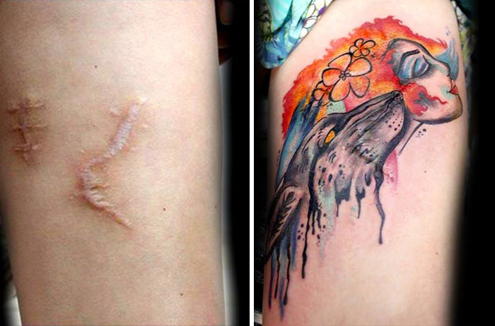 (4) Оваа жена прави бесплатни тетоважи со кои ги крие лузните од насилство и злоупотреба