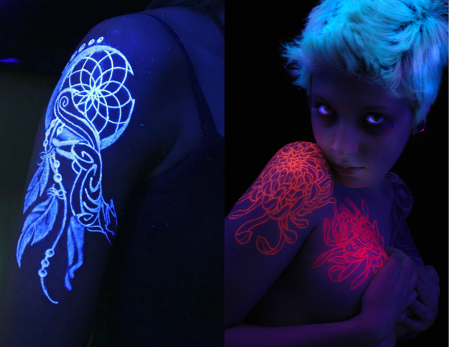 Мистериозни тетоважи кои се откриваат само под црна светлина