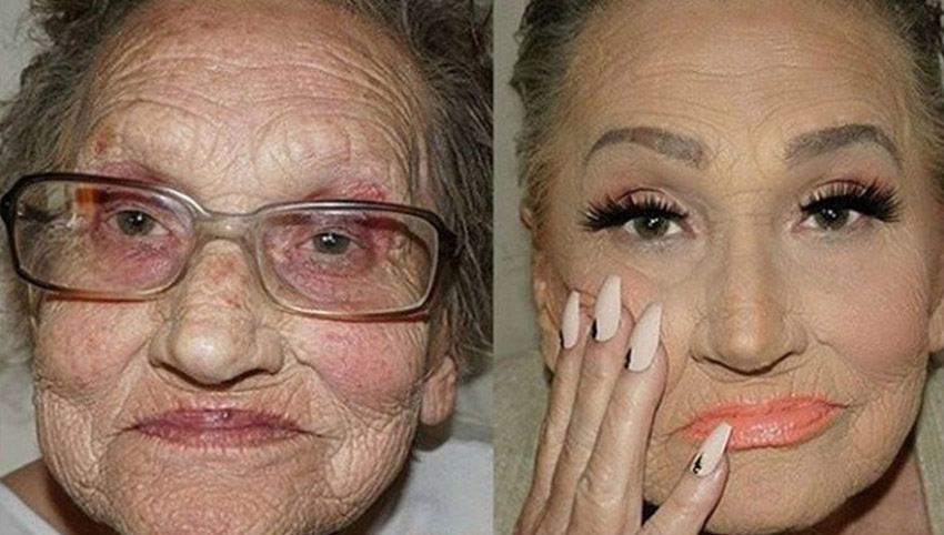 80-годишна бабичка доживува неверојатна трансформација благодарение на шминкерските вештини на нејзината внука