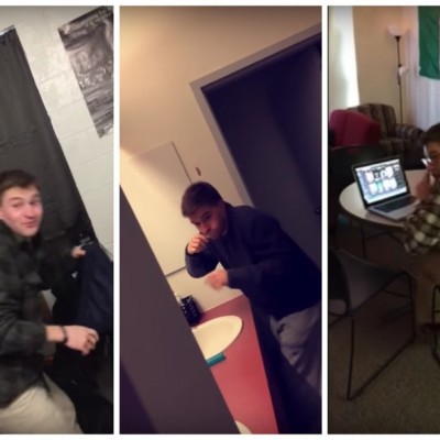 Погледнете како ова момче неговиот згоден цимер одново и одново