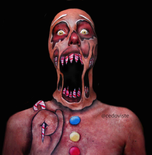 Застрашувачки изгледи: 18 крвави божиќни шминки кои изгледаат многу реално