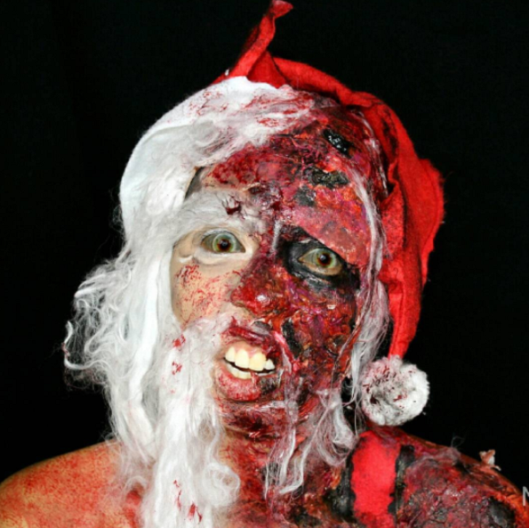 Застрашувачки изгледи: 18 крвави божиќни шминки кои изгледаат многу реално