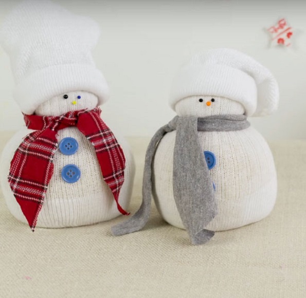 Направете сами снешковци од чорапи и ориз