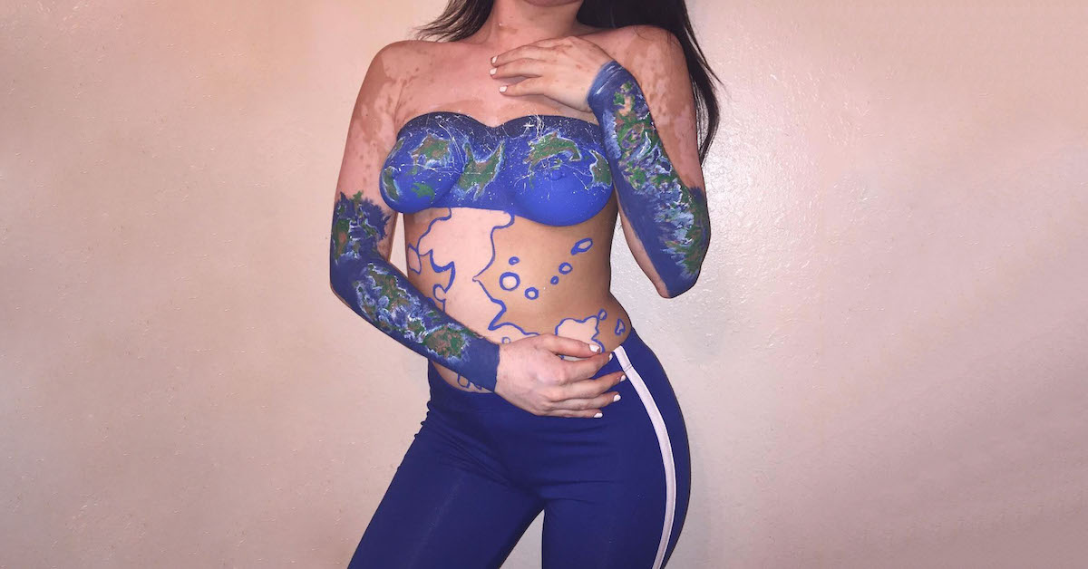 Храбра девојка ја претвора нејзината кожа со витилиго во прекрасен и моќен боди-арт