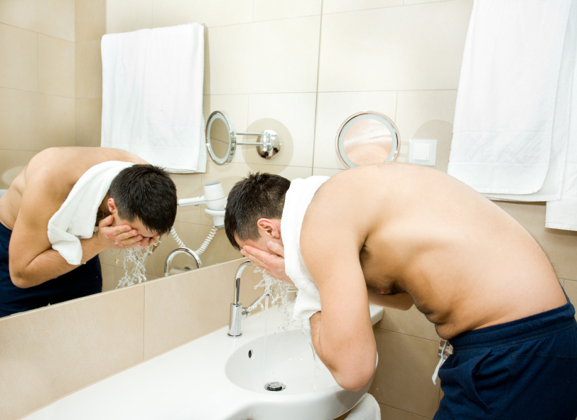 Washing face