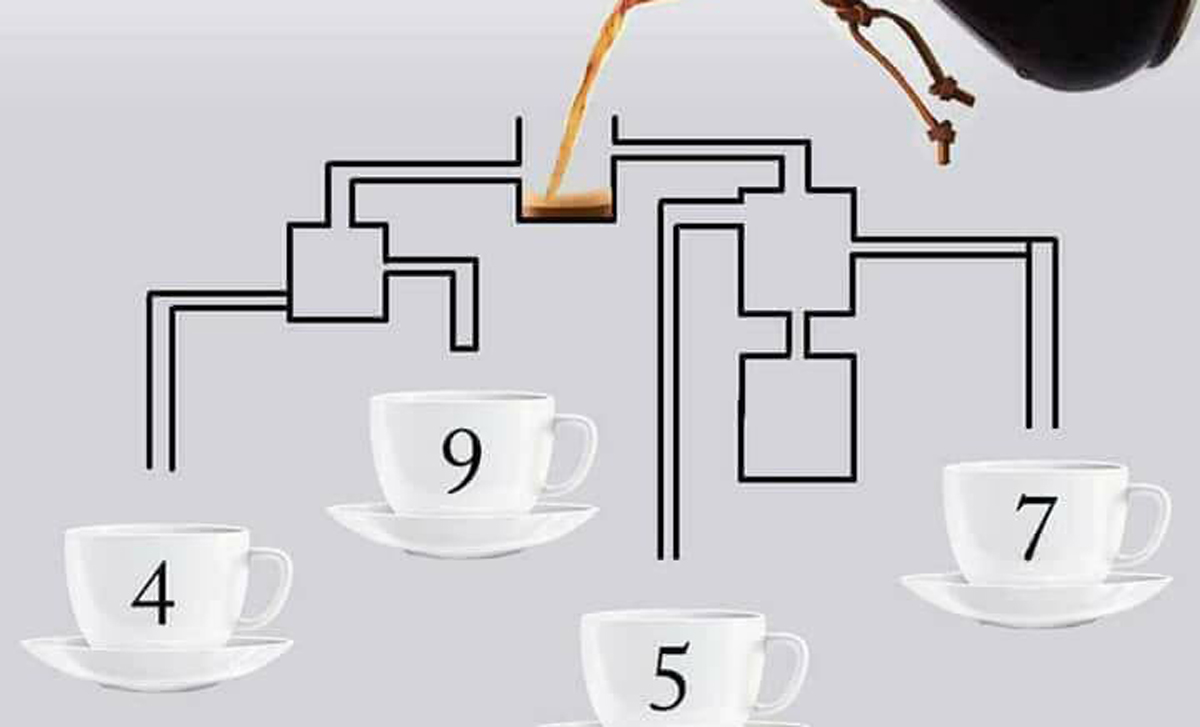 Решете ја оваа загатка што го збуни Интернетот: Која шолја прва ќе се наполни со кафе?