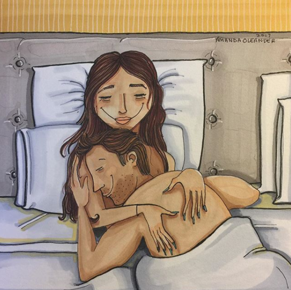 Илустрации кои покажуваат што прават љубовните парови кога никој не ги гледа