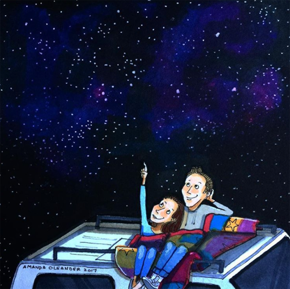 Илустрации кои покажуваат што прават љубовните парови кога никој не ги гледа