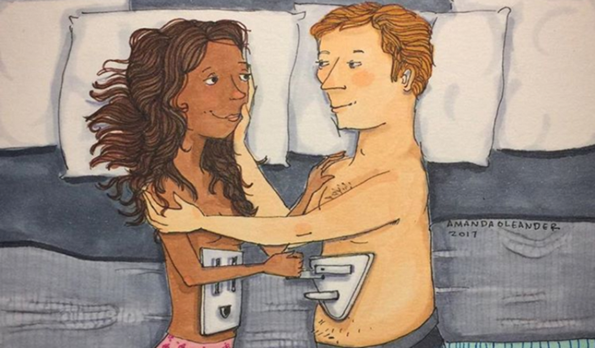 Илустрации кои покажуваат што прават љубовните парови кога никој не ги гледа