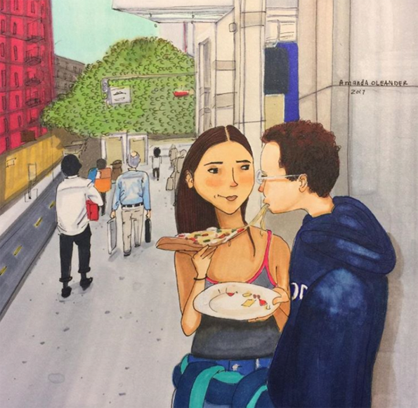 Илустрации кои покажуваат што прават љубовните парови кога никој не ги гледа