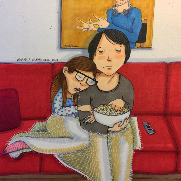 Илустрации кои покажуваат што прават љубовните парови кога никој не ги гледа