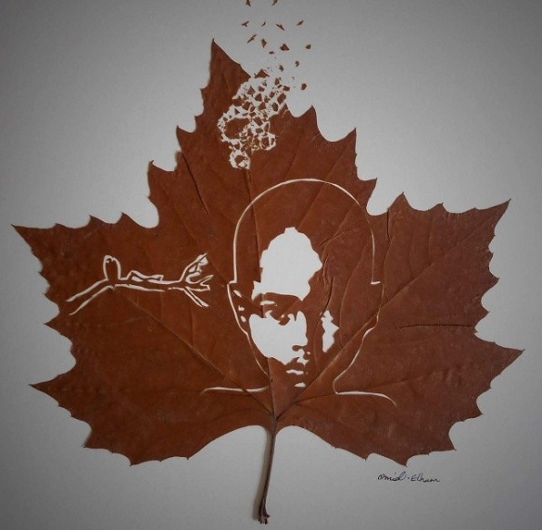 Необична уметност: Суви лисја претворени во деликатни уметнички дела!