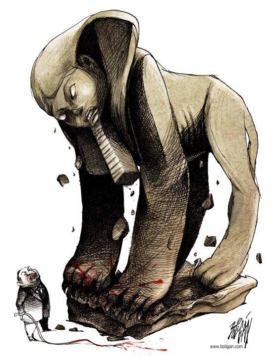 Илустрации кои покажуваат како главата на општествата владее со нивните срца