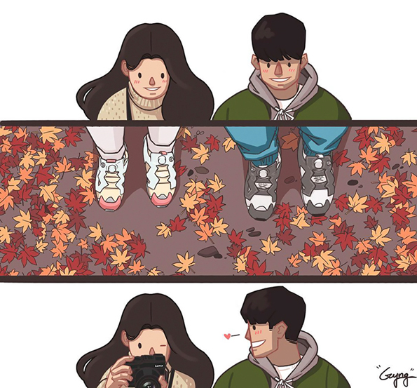 Слатки илустрации во кои ќе се пронајдат сите блиски и приврзани љубовни парови