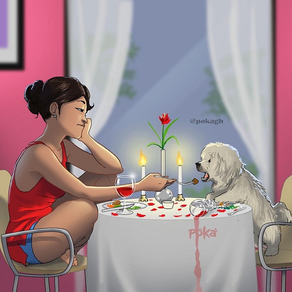 Илустратор од Гана создава илустрации што сите парови ќе ги разберат