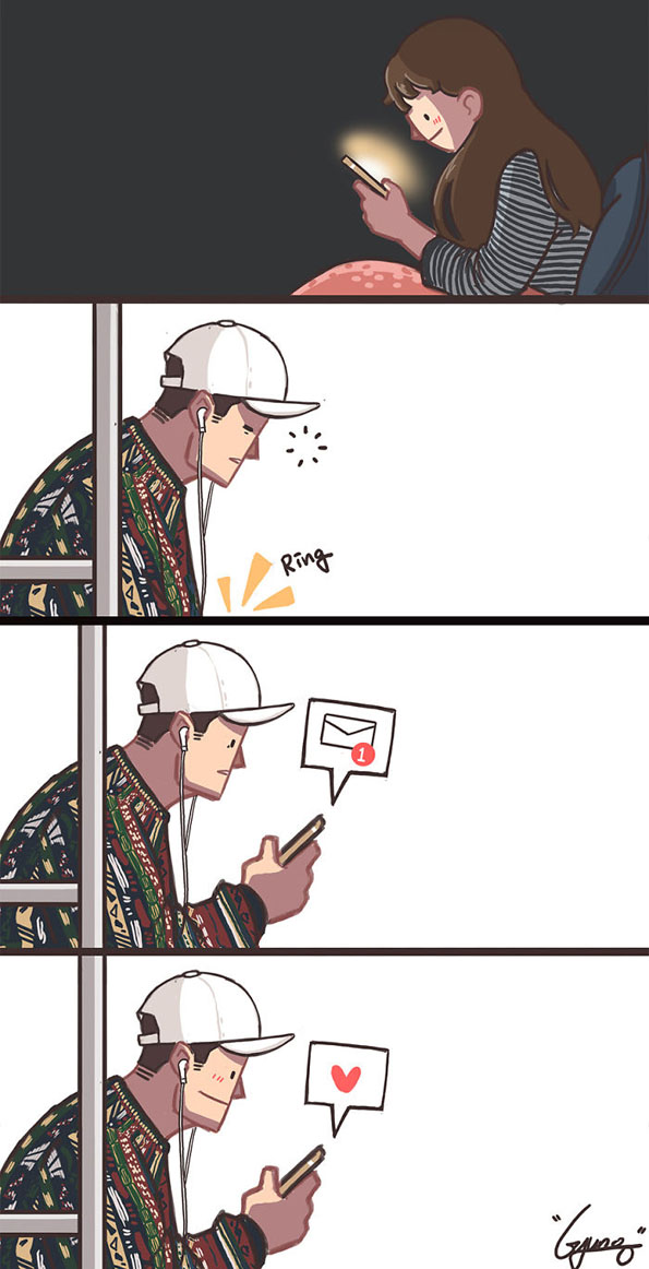 Слатки илустрации во кои ќе се пронајдат сите блиски и приврзани љубовни парови