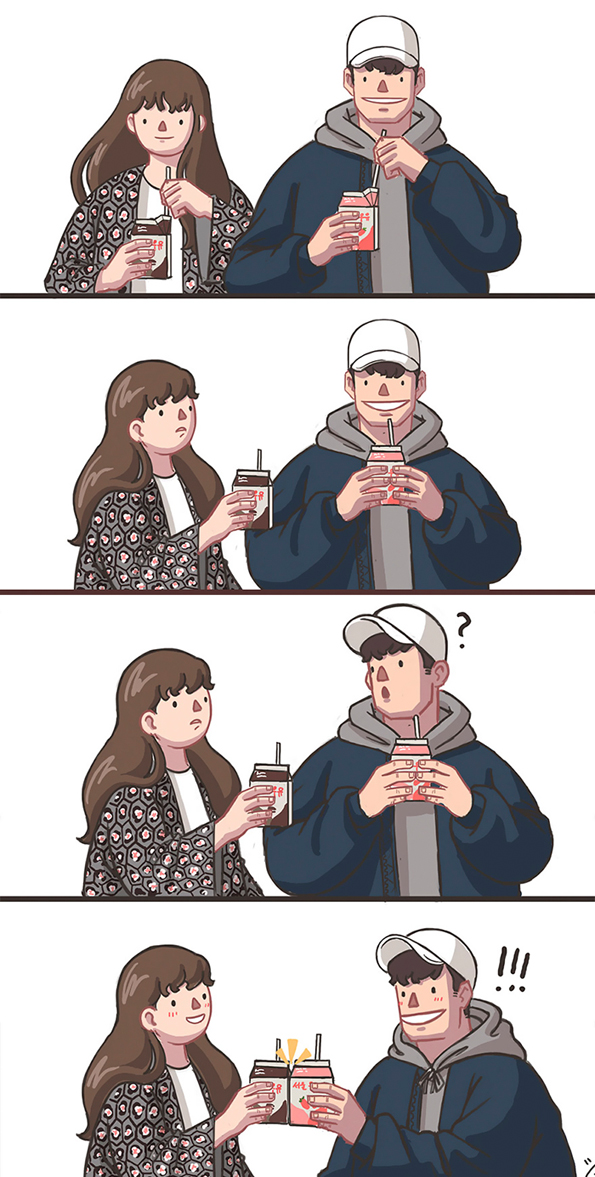 Слатки илустрации во кои ќе се пронајдат сите блиски и приврзани љубовни парови