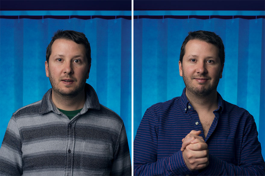 Емотивни фотографии од мажи пред и откако станале татковци