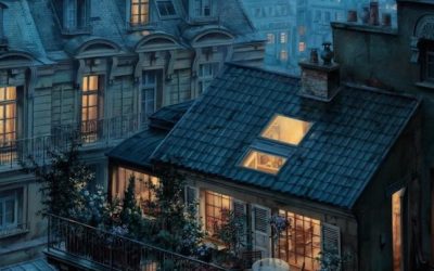Неверојатни илустрации што ја доловуваат магијата на покривите на Париз