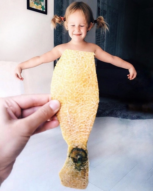 Ова слатко 4-годишно девојче облечено во фустани од храна, ќе ви го направи денот!