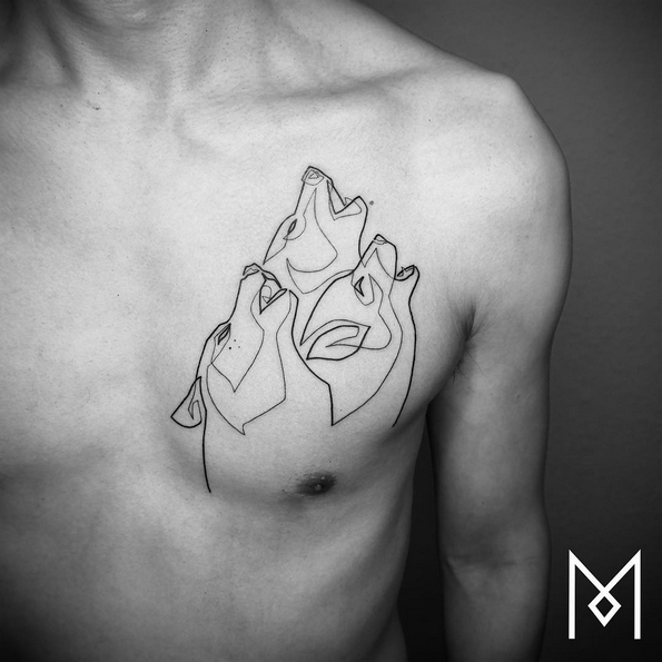 Креативни минималистички тетоважи нацртани во една линија, коишто ќе ве инспирираат да се истетовирате 