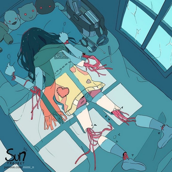 Артистка ги илустрира деструктивните емоции на луѓето