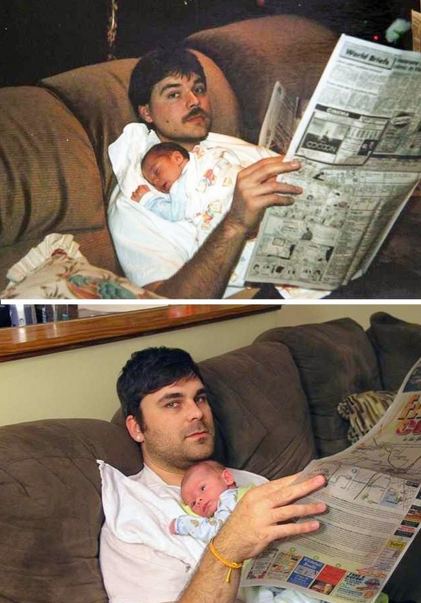 Интернет корисници ги рекреирале фотографиите од нивните предци за да ја илустрираат моќта не гените