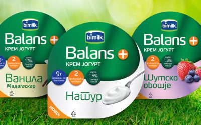 Ново од Бимилк: Пронајди енергија за активен ден со новите Баланс+ крем јогурти