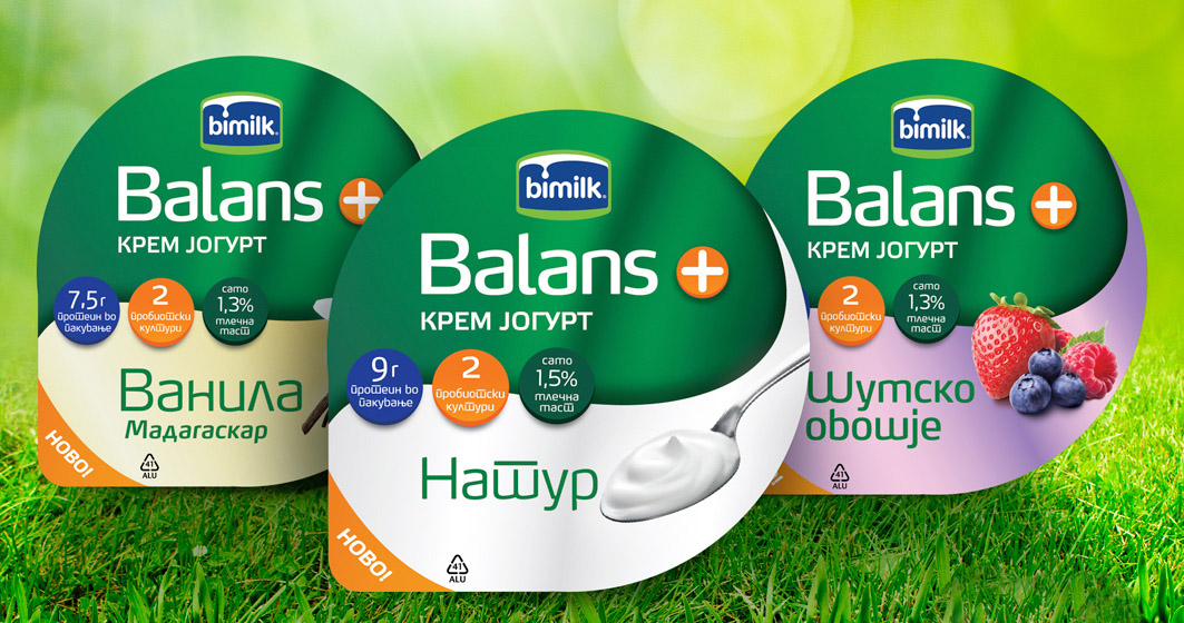 Ново од Бимилк: Пронајди енергија за активен ден со новите Баланс+ крем јогурти