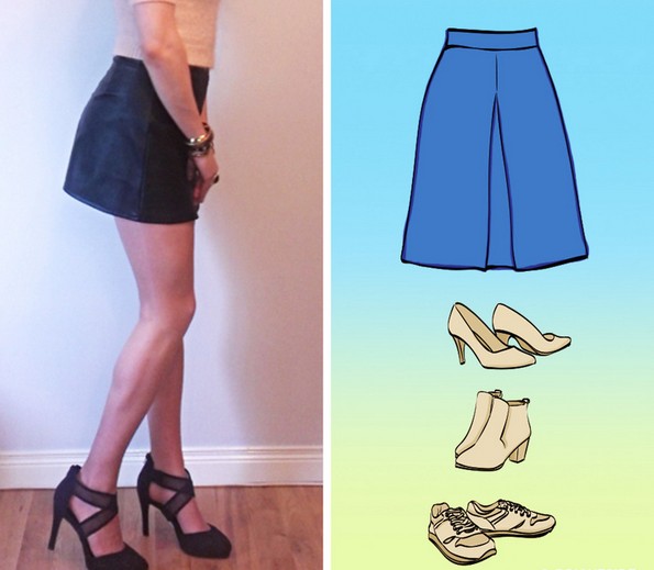 Со какви чевли да ги комбинирате разните видови здолништа?