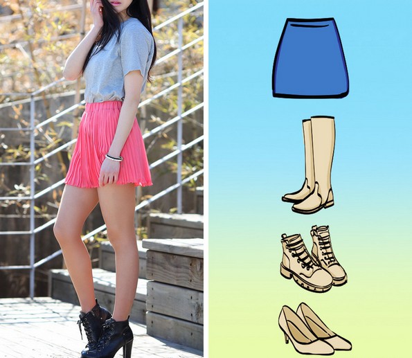 Со какви чевли да ги комбинирате разните видови здолништа?