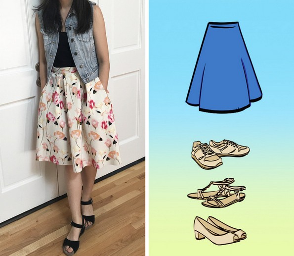 Со какви чевли да ги комбинирате разните видови здолништа?