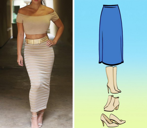 Со какви чевли да ги комбинирате разните видови здолништа?