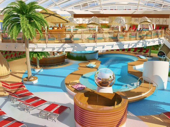 Овој брод може да превезе 6.600 патници, чини $800 милиони, има 2 приватни острови и тематски парк