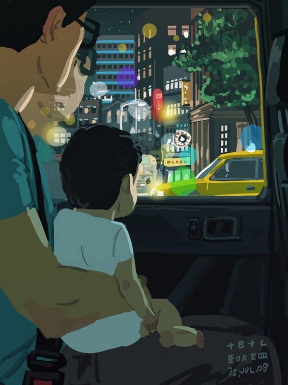 Самохран татко од Тајван го илустрира неговиот секојдневен живот